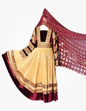 Afghan Shimar Dress With Velvet (PW-17)