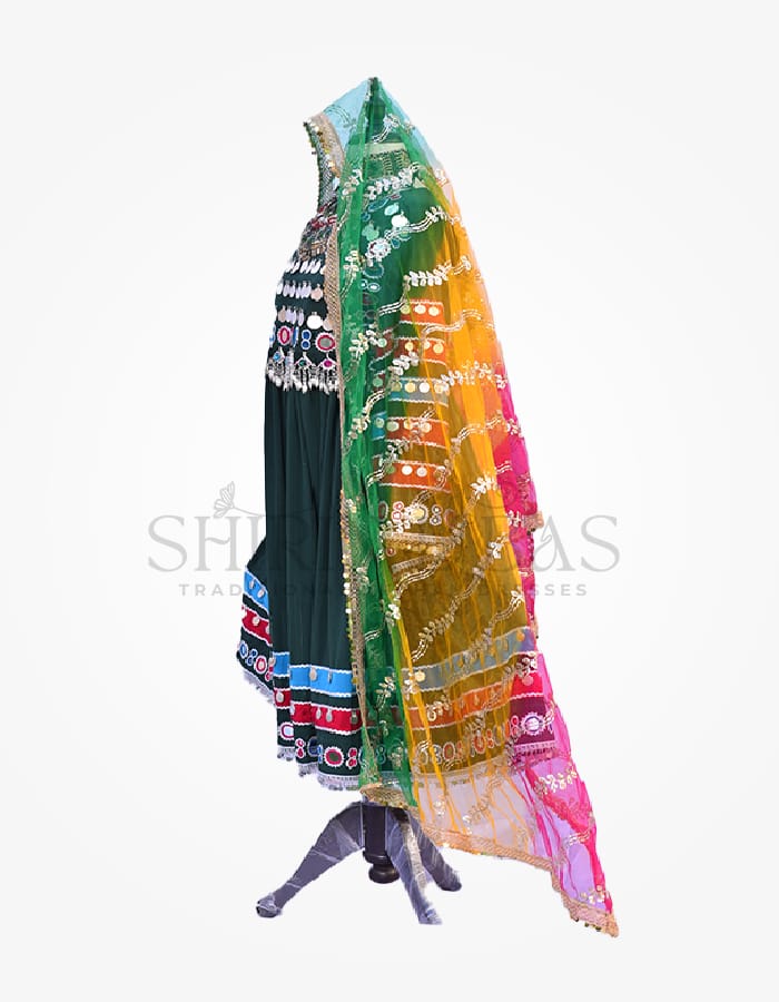3.Afghan Floor Lenght Dress-Party Wear(PW-03) Side