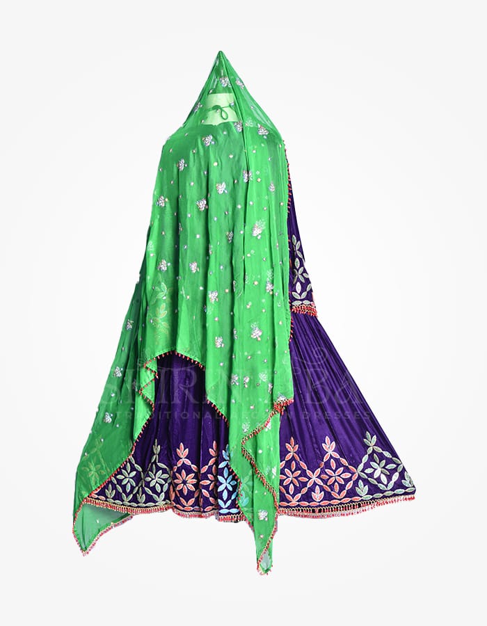 31.Afghan Velvet Dress Back