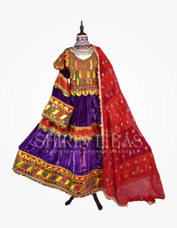Afghan Zari velvet dress (SB-21)