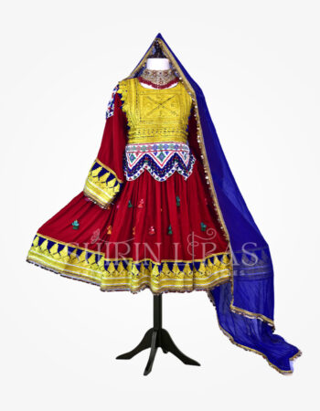 Afghan charma velvet dress (CD-05)