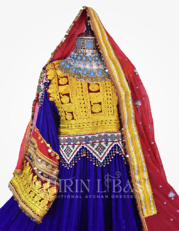Afghan charma dozi velvet dress (CD-06)